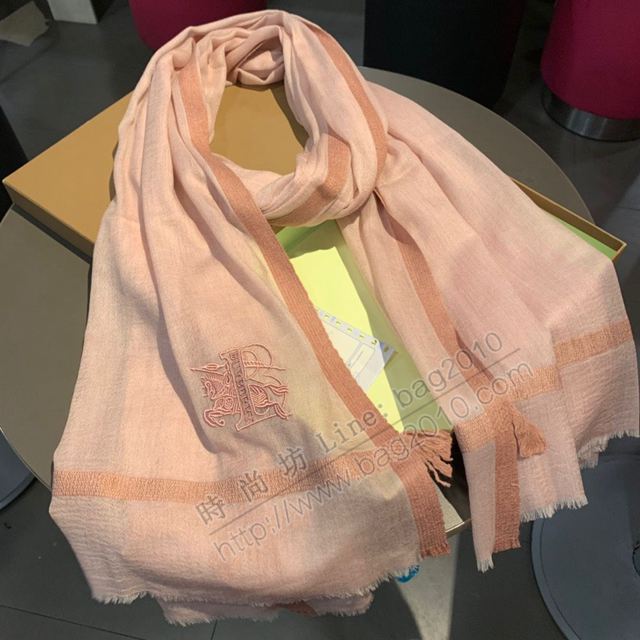 Burberry圍巾 2019新款 巴寶莉經典水煮羊絨純色 巴寶莉女秋冬兩用披肩圍巾  llwj6543